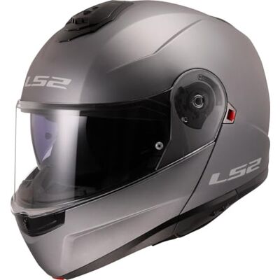 LS2 , Motorcycle modular helmet STROBE II matt titanium, XXL LS2 , Motorcycle modular helmet STROBE II matt titanium, XXL