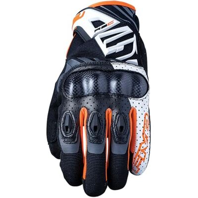 FIVE GLOVES FIVE 830211 högpresterande urbana motorcykelhandskar, RS-C, kolfiberfodral, 1KP, vit orange, M FIVE GLOVES FIVE 830211 högpresterande urbana motorcykelhandskar, RS-C, kolfiberfodral, 1KP, vit orange, M
