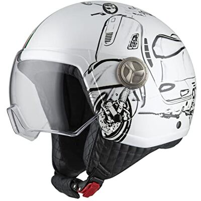 NZI Zeta 2 minijet öppen hjälm, unisex, vuxen, W-Vespa Turia, S NZI Zeta 2 minijet öppen hjälm, unisex, vuxen, W-Vespa Turia, S