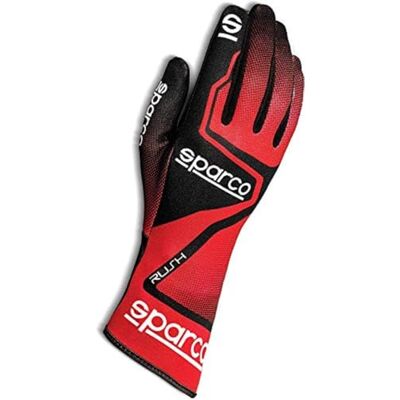 Sparco Unisex barn Rush 2020 Karting-handskar, röd/svart, 8 Sparco Unisex barn Rush 2020 Karting-handskar, röd/svart, 8