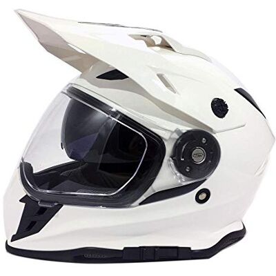 ViPER RX-v288 dubbel visir enduro hjälm vanligt vitt krasch lock på & off-road small ViPER RX-v288 dubbel visir enduro hjälm vanligt vitt krasch lock på & off-road small