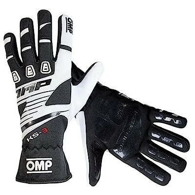 OMP kk02743e076s KS-3 handskar MY2018 svart/vit sz s OMP kk02743e076s KS-3 handskar MY2018 svart/vit sz s