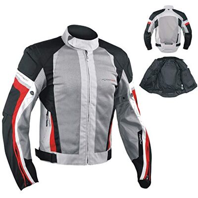 A-Pro Sommar Mesh Motorcykeljacka Sport Motorcykel Racing Touring Grå/Röd Storlek XXL A-Pro Sommar Mesh Motorcykeljacka Sport Motorcykel Racing Touring Grå/Röd Storlek XXL