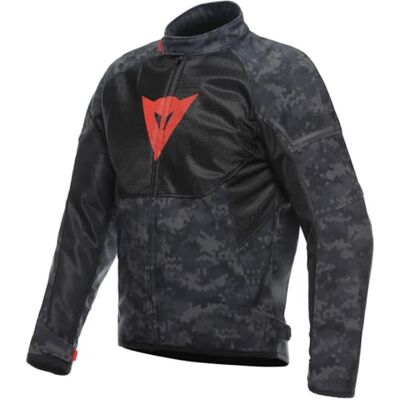 Dainese -Ignite Air Tex Jacket, Grå/Svart/Röd, 58 Mäns Casual Mesh Fabric Jacka med Bröstskydd Dainese -Ignite Air Tex Jacket, Grå/Svart/Röd, 58 Mäns Casual Mesh Fabric Jacka med Bröstskydd