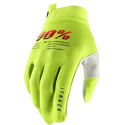 100% iTrack ungdomscykelhandskar (neongul, S) 100% iTrack ungdomscykelhandskar (neongul, S)