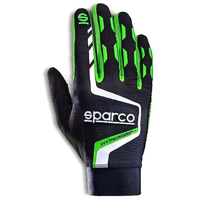 Sparco HYPERGRIP+ T 10 SVART/GRÖN Handskar, Flerfärgad, 42/50 EU Sparco HYPERGRIP+ T 10 SVART/GRÖN Handskar, Flerfärgad, 42/50 EU