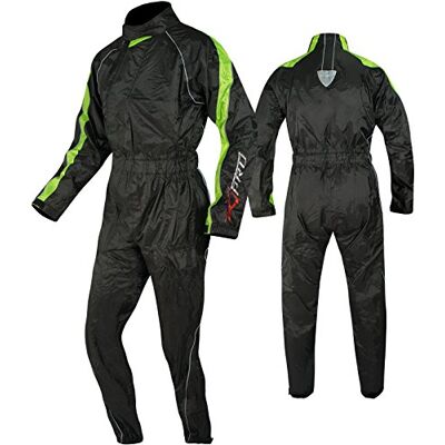 A-Pro motorcykel skoter, 1 del, vattentät kropp över regndräkt, fluo A-Pro motorcykel skoter, 1 del, vattentät kropp över regndräkt, fluo