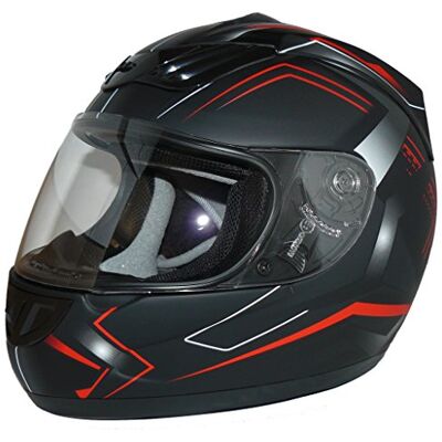 protectWEAR motorcykelhjälm H510 Arrow svart matt/röd, storlek M protectWEAR motorcykelhjälm H510 Arrow svart matt/röd, storlek M