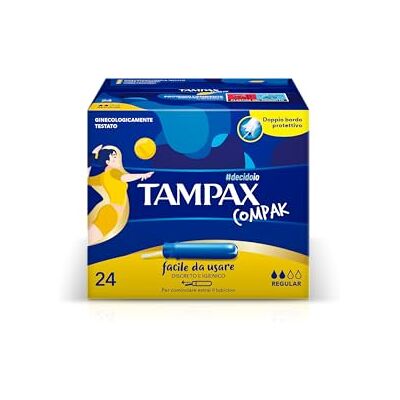 Tampax Compak Regular Tamponger x 24 cm med applikator – Tampax Compak Regular Tamponger x 24 cm med applikator –