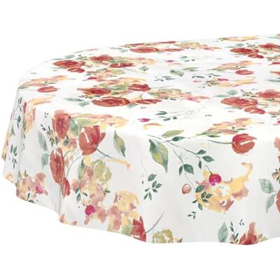 ANRO Vaxduk bordsduk tvättbar lättvårdad vattenavvisande lotuseffekt trädgårdsduk vallmoblommor oval 180 x 140 cm skärkant ANRO Vaxduk bordsduk tvättbar lättvårdad vattenavvisande lotuseffekt trädgårdsduk vallmoblommor oval 180 x 140 cm skärkant