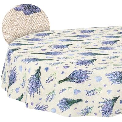 ANRO Bordsduk tvättbar lavendel violett oval 180 x 140 cm – vattenavvisande inomhus utomhus, lotuseffekt, skärkant ANRO Bordsduk tvättbar lavendel violett oval 180 x 140 cm – vattenavvisande inomhus utomhus, lotuseffekt, skärkant