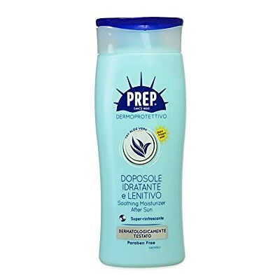 PREP , Solkräm efter sol, för ansikte och kropp fuktgivande och lugnande, solbränna förlängning, med Aloe Vera, sheasmör och vitamin E, 200 ml PREP , Solkräm efter sol, för ansikte och kropp fuktgivande och lugnande, solbränna förlängning, med Aloe Vera, sheasmör och vitamin E, 200 ml