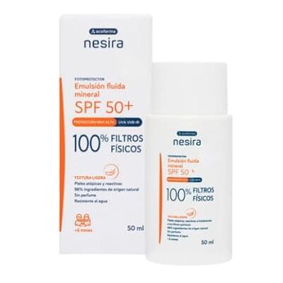 Acofarma Nesira Mineral SPF50+ Emulsion - Solskydd för Känslig Hud Acofarma Nesira Mineral SPF50+ Emulsion - Solskydd för Känslig Hud