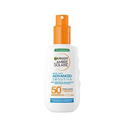 Garnier Ambre Solaire Advanced Sensitive Vuxen Ceramide Protect Spray SPF50+, 150 ml Garnier Ambre Solaire Advanced Sensitive Vuxen Ceramide Protect Spray SPF50+, 150 ml