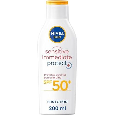 NIVEA Sun Sensitive SPF 50+ Lotion - Solkräm för känslig hud NIVEA Sun Sensitive SPF 50+ Lotion - Solkräm för känslig hud
