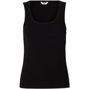 SELECTED FEMME Damer Slfanna U-Neck Tank Top Noos, svart, S SELECTED FEMME Damer Slfanna U-Neck Tank Top Noos, svart, S