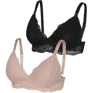 MAMALICIOUS MAMA.LICIOUS MLSIDSEL ALBA LACE BH 2F 2-P, Misty rosa/förpackning: svart, M MAMALICIOUS MAMA.LICIOUS MLSIDSEL ALBA LACE BH 2F 2-P, Misty rosa/förpackning: svart, M