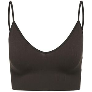 ONLY Onlvicky Rib sömlös V-hals topp Noos Acc, Försegling brun, S-M ONLY Onlvicky Rib sömlös V-hals topp Noos Acc, Försegling brun, S-M
