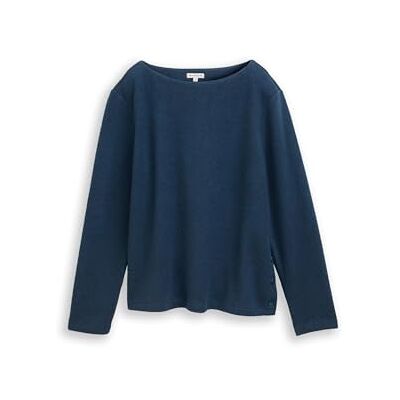 TOM TAILOR Damtröja, 38879 – Mörk petroleummelerad, M TOM TAILOR Damtröja, 38879 – Mörk petroleummelerad, M