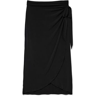 VERO MODA kvinnlig omlottkjol VMFRANCES hög midja lång kjol, svart, M VERO MODA kvinnlig omlottkjol VMFRANCES hög midja lång kjol, svart, M