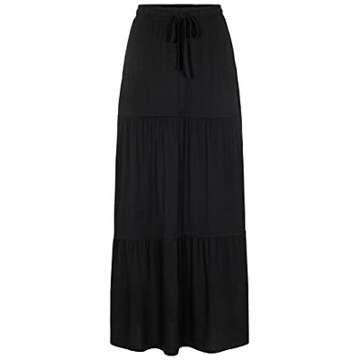 PIECES PCNEORA HW Ankle Skirt SA BC, svart, XS PIECES PCNEORA HW Ankle Skirt SA BC, svart, XS