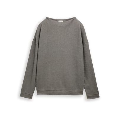 TOM TAILOR Damtröja, 39304 – svart beige vågstruktur, M TOM TAILOR Damtröja, 39304 – svart beige vågstruktur, M