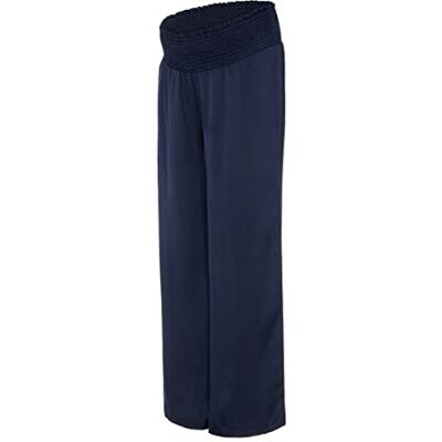 MAMALICIOUS Dam Mlvidel Wide Woven Pants, blåbär, S MAMALICIOUS Dam Mlvidel Wide Woven Pants, blåbär, S