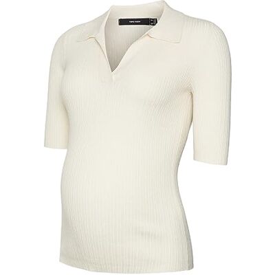 VERO MODA Maternity Vmmholly 2/4 pikétröja Ga Noos, GRÅ, M VERO MODA Maternity Vmmholly 2/4 pikétröja Ga Noos, GRÅ, M