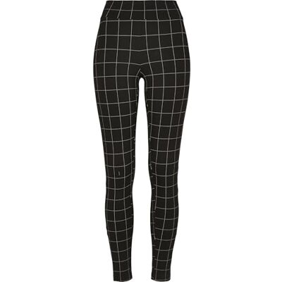 Urban Classics Damleggings med hög midja för kvinnor, Svart (svart/vit 00826), XL Urban Classics Damleggings med hög midja för kvinnor, Svart (svart/vit 00826), XL