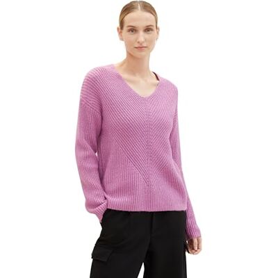 TOM TAILOR Damtröja, 33963 – Mauvy Plum Melange, L TOM TAILOR Damtröja, 33963 – Mauvy Plum Melange, L