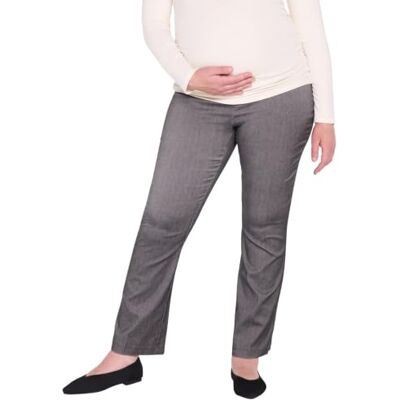 Motherhood Maternity Mammabyxor med super-stretch, hemlig passform över magen, ankellängd, rakt ben, finbyxor för graviditet, för arbete, XL Motherhood Maternity Mammabyxor med super-stretch, hemlig passform över magen, ankellängd, rakt ben, finbyxor för graviditet, för arbete, XL