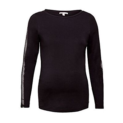 ESPRIT Maternity T-shirt för kvinnor, Ls mamma-långärmad tröja, Svart (svart 001), XS ESPRIT Maternity T-shirt för kvinnor, Ls mamma-långärmad tröja, Svart (svart 001), XS