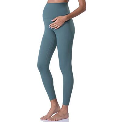 POSHDIVAH Mamma-leggings över magen graviditet yogabyxor aktiv användning träning leggings, BLÅ, L POSHDIVAH Mamma-leggings över magen graviditet yogabyxor aktiv användning träning leggings, BLÅ, L