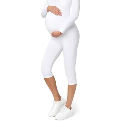 Be Mammy Dams 3/4 Moderskap Leggings Tights BE20-229(Vit, 3XL) Be Mammy Dams 3/4 Moderskap Leggings Tights BE20-229(Vit, 3XL)