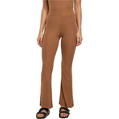 Urban Classics Damen High Waist Rib Flared Leggings - Byxor Urban Classics Damen High Waist Rib Flared Leggings - Byxor