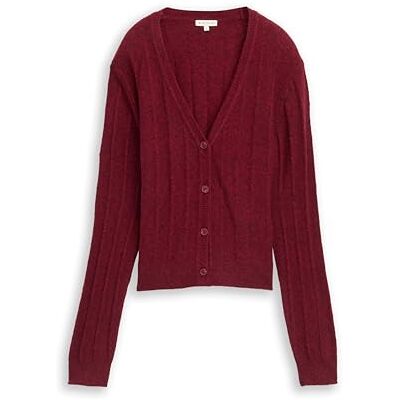 TOM TAILOR Kofta för kvinnor, 39063 – Rumba Red Melange, 3XL TOM TAILOR Kofta för kvinnor, 39063 – Rumba Red Melange, 3XL