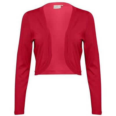 KAFFE Dam Bolero långärmad normal passform öppen framsida rundade kanter, Hög röd, M KAFFE Dam Bolero långärmad normal passform öppen framsida rundade kanter, Hög röd, M