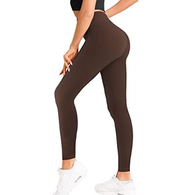 Natural Feelings leggings med hög midja för kvinnor, ultramjuka, stretch, ogenomskinliga, smala yoga-leggings, en storlek och stor storlek, 1 förpackning, brun, L/XL Natural Feelings leggings med hög midja för kvinnor, ultramjuka, stretch, ogenomskinliga, smala yoga-leggings, en storlek och stor storlek, 1 förpackning, brun, L/XL