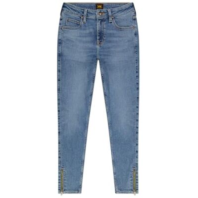 Lee Damjeans, scarlett hög dragkedja, hög midja, skinny cropped fit, skinny ben, Brighter Future, 29W x 29L Lee Damjeans, scarlett hög dragkedja, hög midja, skinny cropped fit, skinny ben, Brighter Future, 29W x 29L