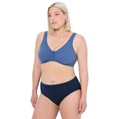 Ulla Popken dam stora storlekar överdimensionerade plus size bustier, amningsbehå, främre stängning, kopp C/D – E/F, Ljus segelblå, 85D Ulla Popken dam stora storlekar överdimensionerade plus size bustier, amningsbehå, främre stängning, kopp C/D – E/F, Ljus segelblå, 85D