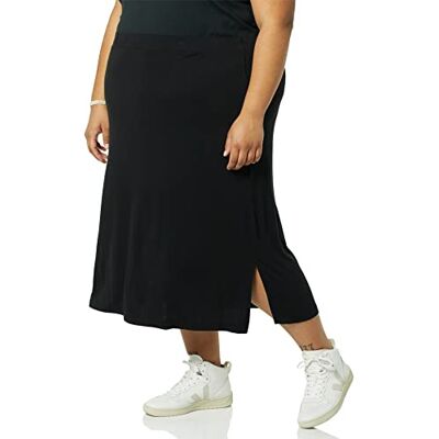 Amazon Essentials stickad midikjol för kvinnor (finns i plusstorlek), Svart, XL Amazon Essentials stickad midikjol för kvinnor (finns i plusstorlek), Svart, XL