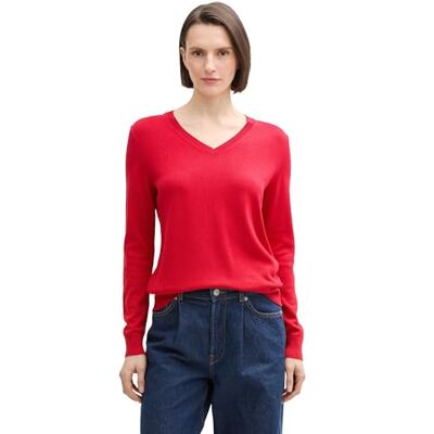 TOM TAILOR 1046521 Tröja, 36494-Crimson, M, för kvinnor, 36494 Crimson, M TOM TAILOR 1046521 Tröja, 36494-Crimson, M, för kvinnor, 36494 Crimson, M