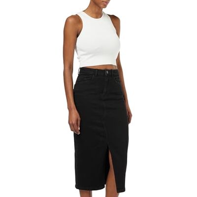 NOISY MAY NMKath NW Slit Midi kjol VI478BL NOOS kvinnor medellång kjol svart streetwear, svart, M NOISY MAY NMKath NW Slit Midi kjol VI478BL NOOS kvinnor medellång kjol svart streetwear, svart, M