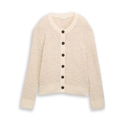 TOM TAILOR Kofta för kvinnor, 36844 – Sandsten beige melerad, XS TOM TAILOR Kofta för kvinnor, 36844 – Sandsten beige melerad, XS