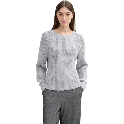TOM TAILOR Denim damtröja, 10658 – Cement Grey Mélange, M TOM TAILOR Denim damtröja, 10658 – Cement Grey Mélange, M