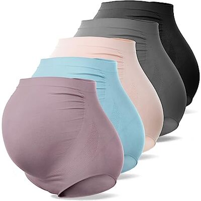 SUNNYBUY mammakläder, hög midja, underkläder, graviditet, sömlösa mjuka hipstertrosor över gravidmagen, XXL SUNNYBUY mammakläder, hög midja, underkläder, graviditet, sömlösa mjuka hipstertrosor över gravidmagen, XXL