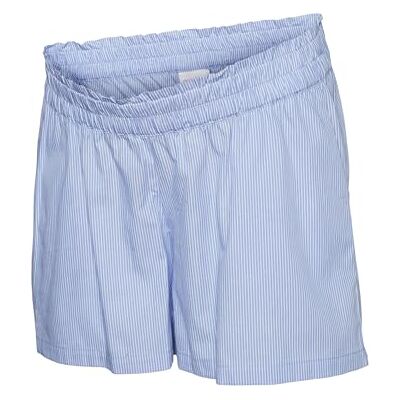 MAMALICIOUS Mlalto Wo Shorts mammashorts, Azure blå/ränder: snow white, L MAMALICIOUS Mlalto Wo Shorts mammashorts, Azure blå/ränder: snow white, L