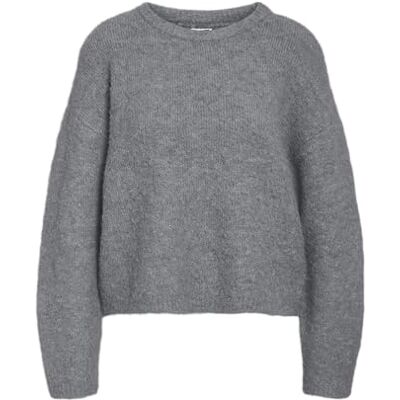 NOISY MAY Nmdolly L/S O-hals stickad FWD Noos, Medium grå melerad, XL NOISY MAY Nmdolly L/S O-hals stickad FWD Noos, Medium grå melerad, XL