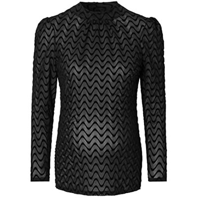 Supermom Damtopp dillon långärmad all over print t-shirt, Black-P090, XL Supermom Damtopp dillon långärmad all over print t-shirt, Black-P090, XL