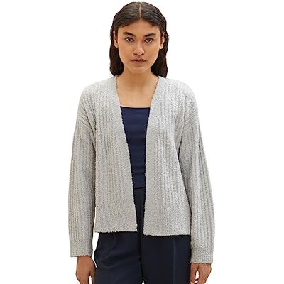 TOM TAILOR Denim Kofta för kvinnor, 32253 – Basic Light Grey, L TOM TAILOR Denim Kofta för kvinnor, 32253 – Basic Light Grey, L